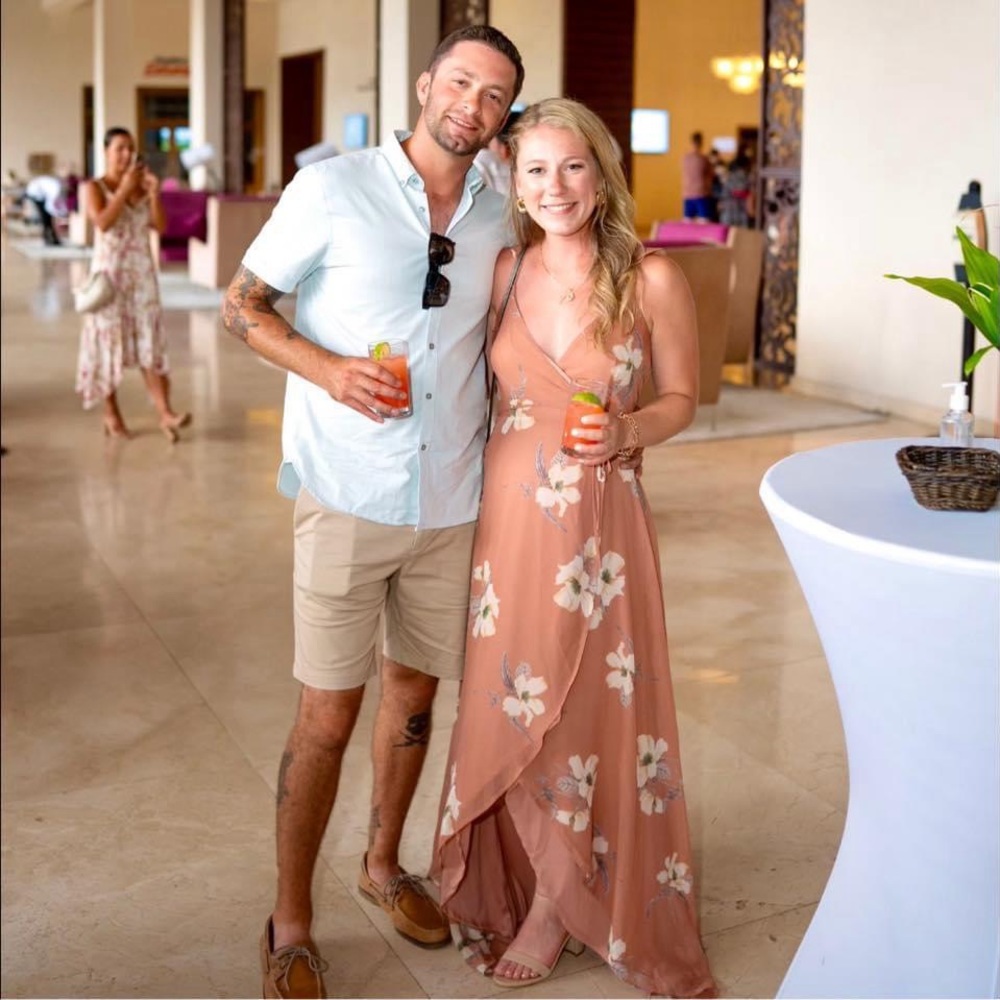 High low wrap dress, wedding guest